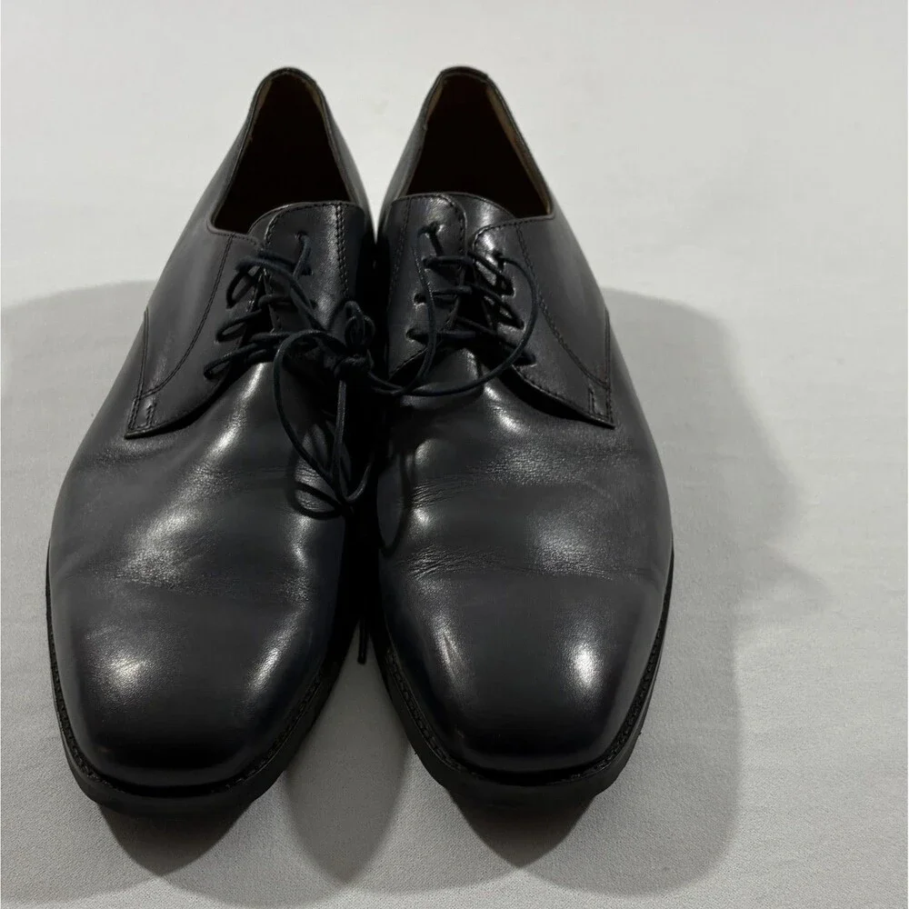 Robert Talbott Shoes Mens 12 Forenza Black Leather Upper Lace Derby Calf Smooth